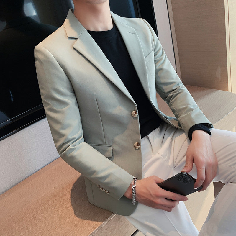 Mens Casual Two-Button Suit - Simple Sophisticated Single-Breasted Design