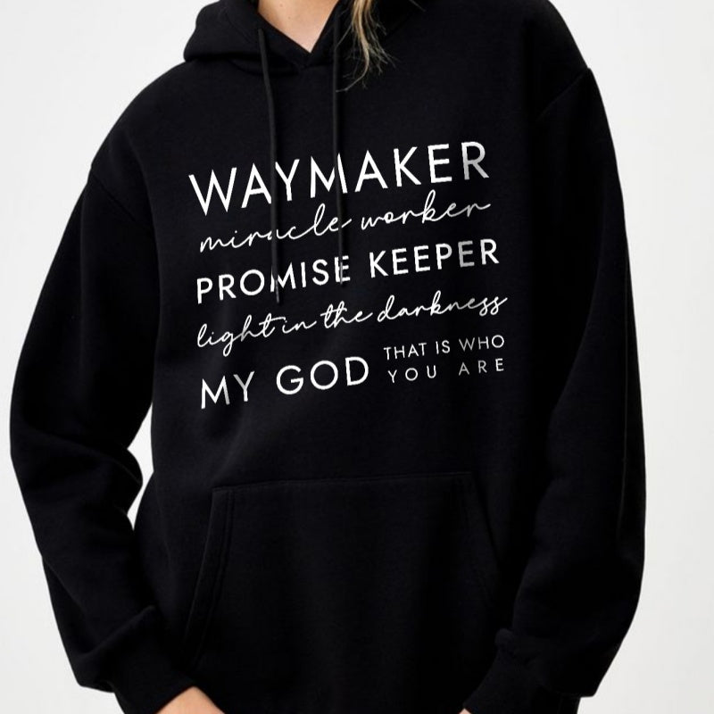 Waymaker Christian Sweatshirt - Cozy Hooded Apparel for Faithful Living