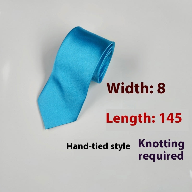 8cm Solid Color Tie in Monochrome Style - Neon North Clothing