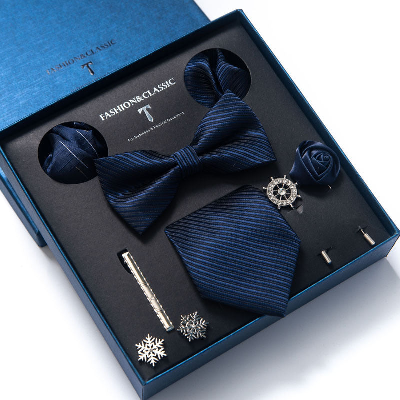 Tie 8-Piece Bow Tie and Necktie Set for Men