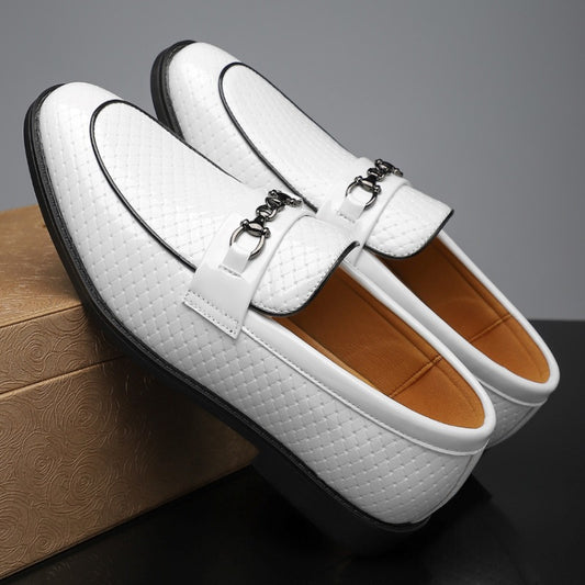 Minimalist British Style Leather Shoes for Men - Elegant Business Footwear
