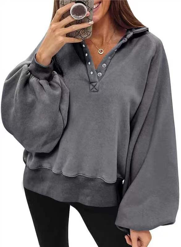 Fashionable Sporty Oversized Pullover Sweatshirt for Trendy Comfort