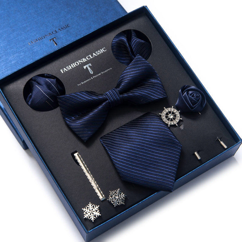 Tie 8-Piece Bow Tie and Necktie Set for Men
