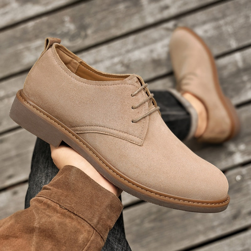 Retro Martin Leather Shoes Suede in British Style