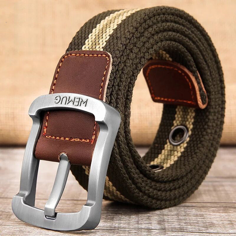 Casual Men's Canvas Belt - Outdoor Pin Buckle Design for Comfort and Style - Neon North Clothing
