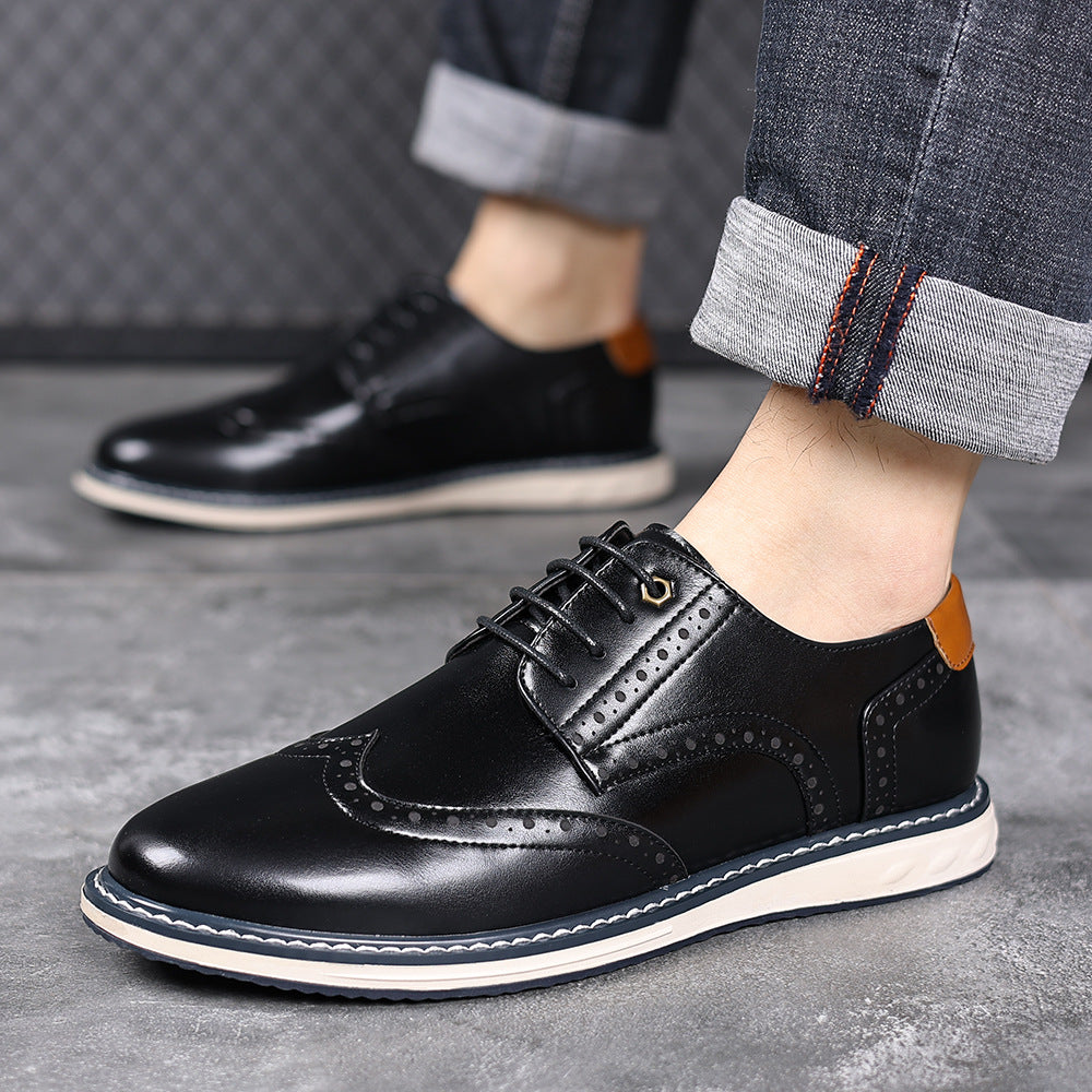 British Mens Leather Business Casual Shoes for Stylish Professionals