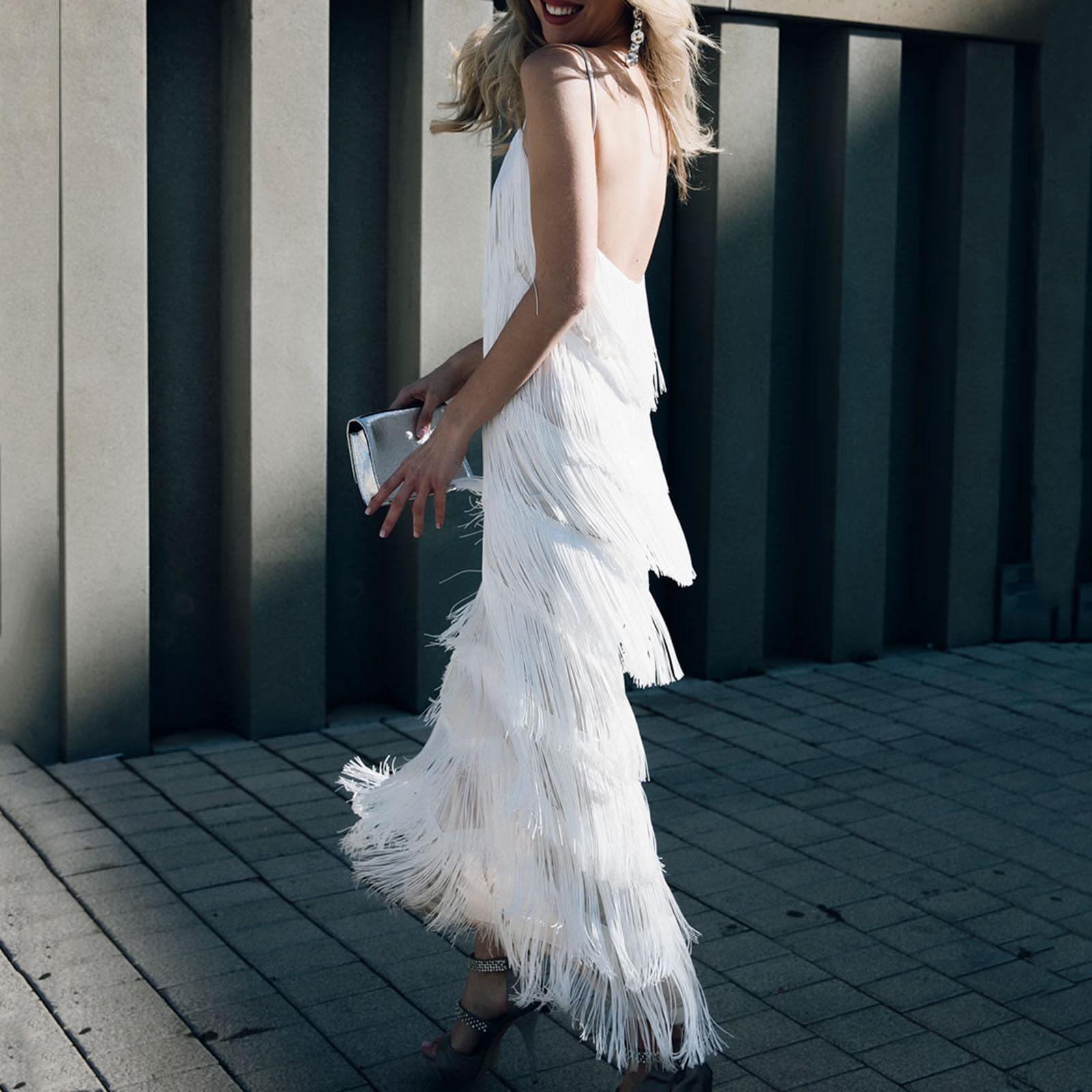 New Multi-Layer Tassel Dress for Women - Neon North Clothing