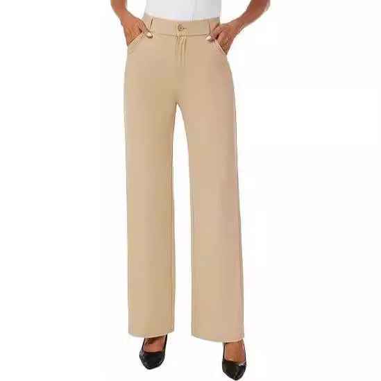 Women's High-Waisted Wide-Leg Pants for Commuting