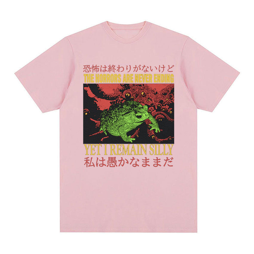 Men's Cotton Casual T-Shirt - Loose Fit Printed Short Sleeved Style - Neon North Clothing