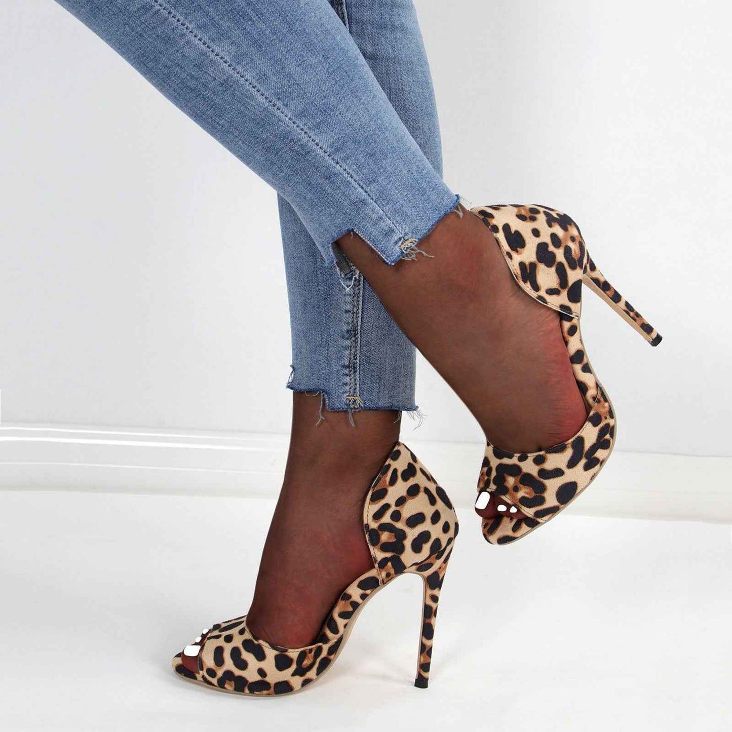 Women Leopard Print Stiletto Heels for Summer Fashion