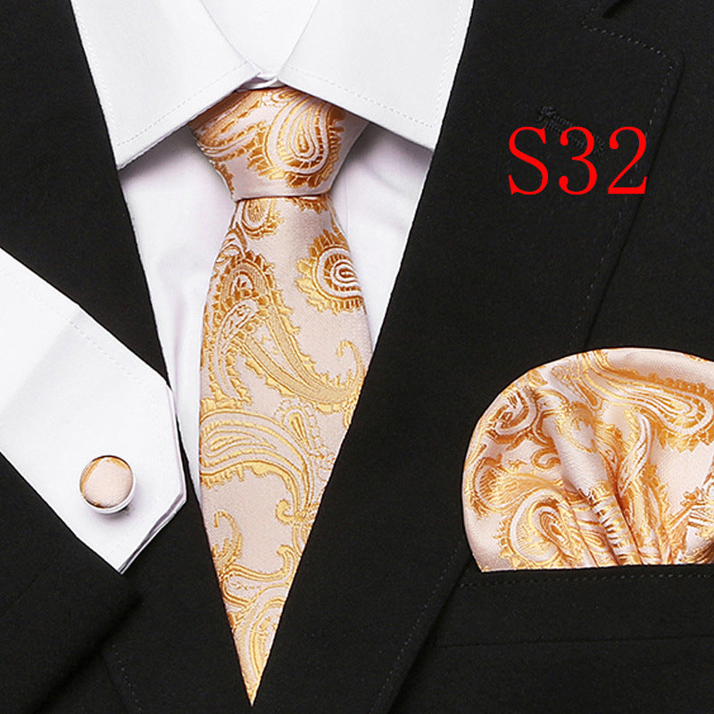 Paisley Tie Three-Piece Set for European and American Style - Neon North Clothing