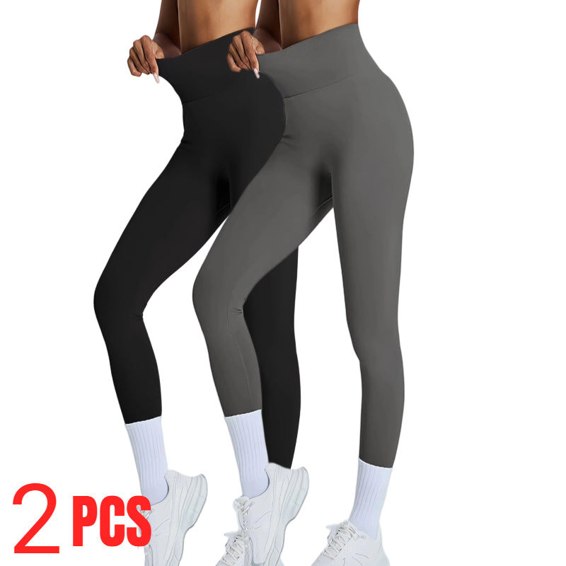 2 Pack Women's High Waisted Seamless Leggings
