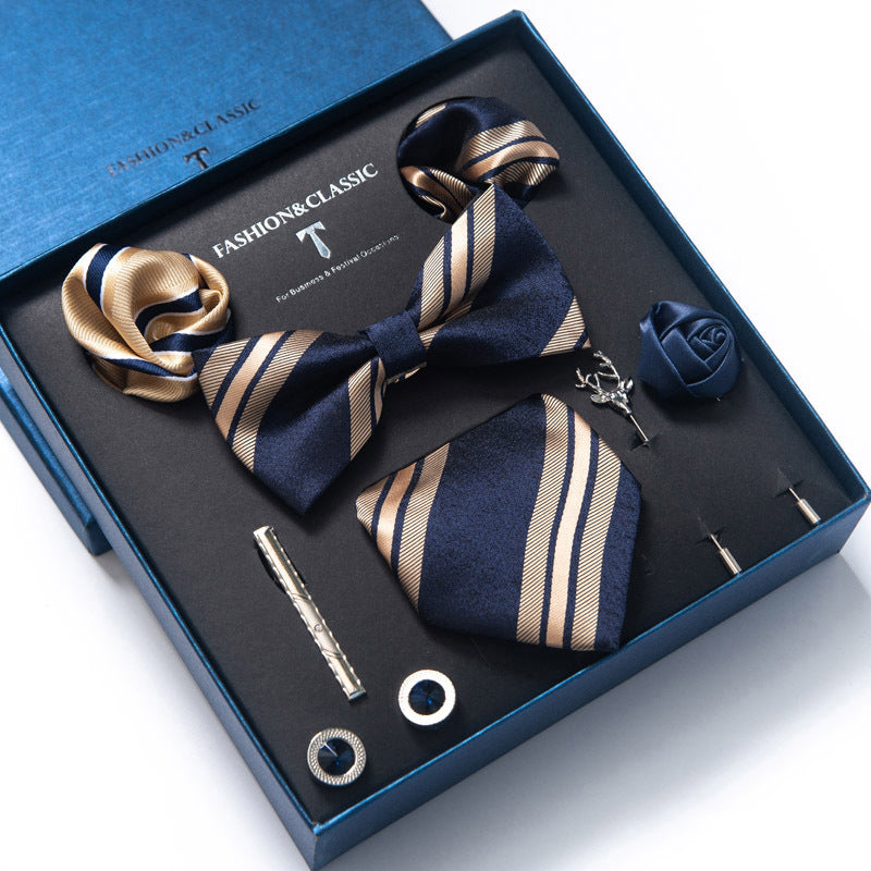 Tie 8-Piece Bow Tie and Necktie Set for Men