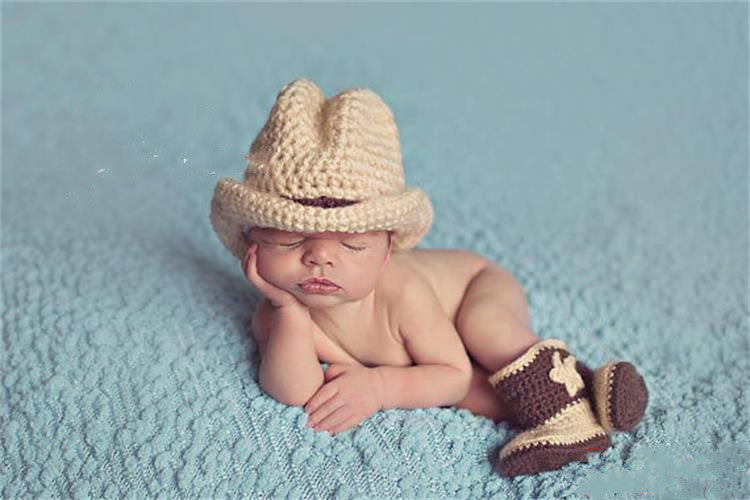 Combinaison photo bébé tricotée en laine 