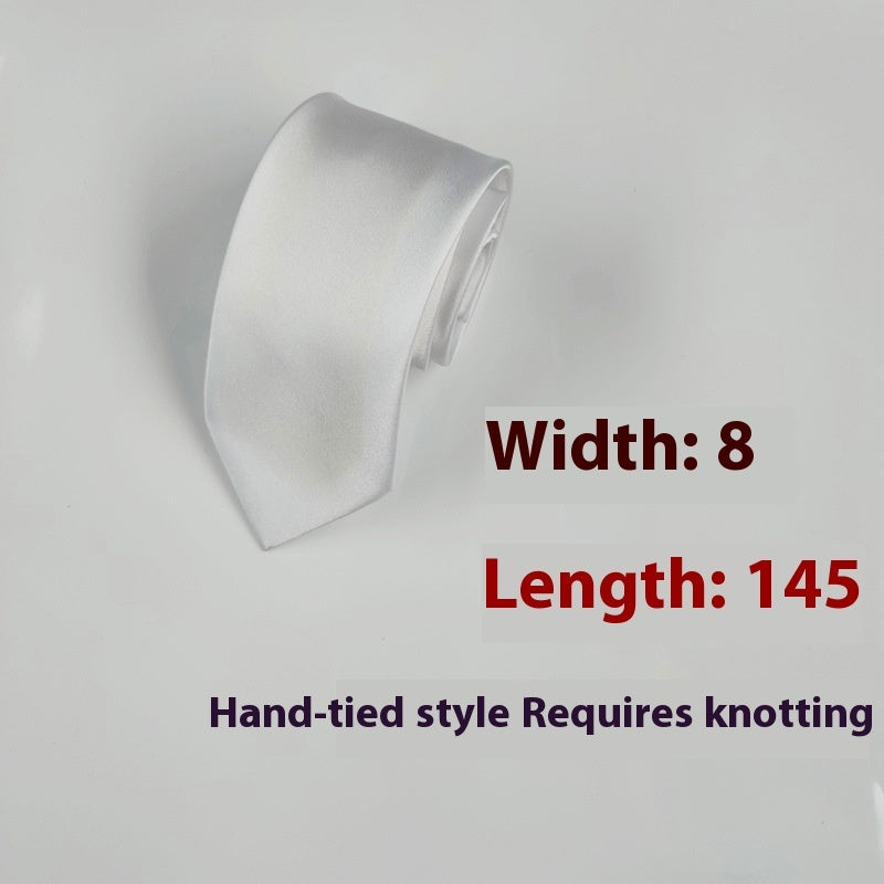 8cm Solid Color Tie in Monochrome Style - Neon North Clothing