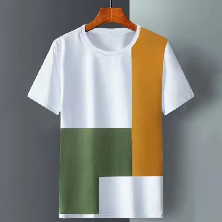 Summer Plaid Ice Silk T-Shirt for Ultimate Comfort in Short Sleeves - Neon North Clothing