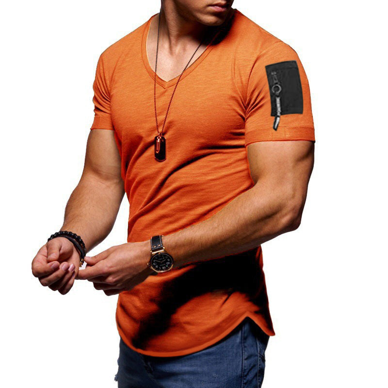 Sports Slim T-Shirt - Solid Color Round Neck Short Sleeve Tee - Neon North Clothing