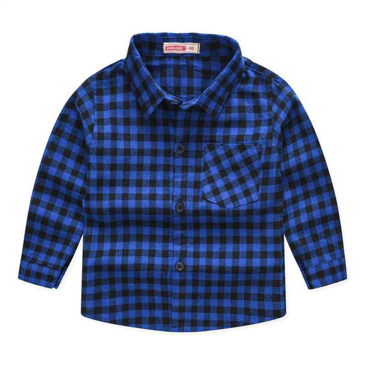 Boys Button-Up Shirt with Pattern for a Handsome Look