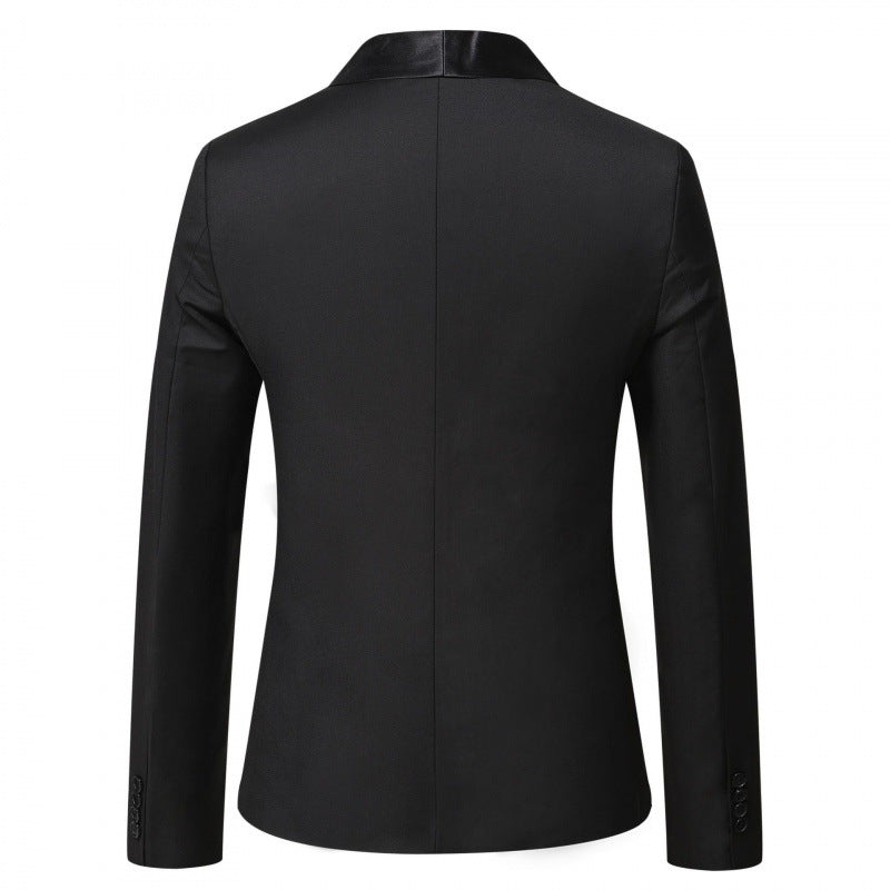 Mens Tuxedo Jacket with Mandarin Collar - Stylish Business Wear