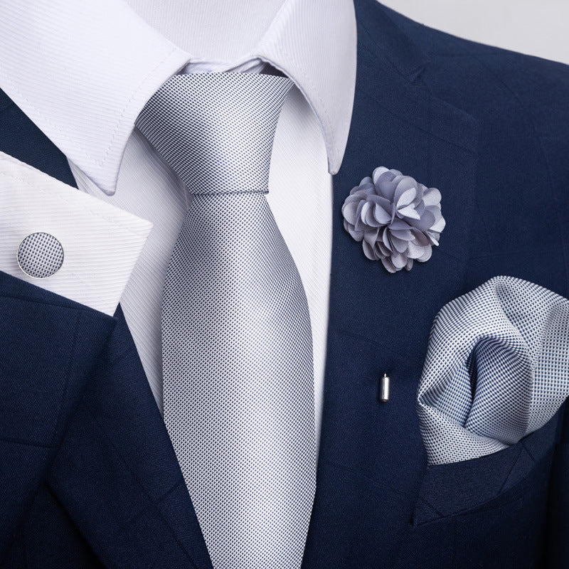 Men's Tie and Pocket Square Set with Pin - 2 Piece Suit Combo - Neon North Clothing