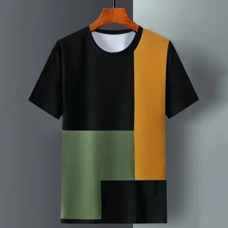 Summer Plaid Ice Silk T-Shirt for Ultimate Comfort in Short Sleeves - Neon North Clothing
