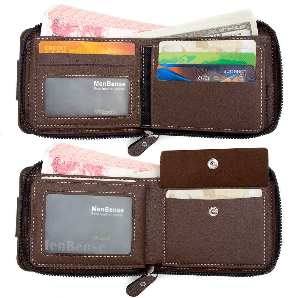Multifunctional Coin Purse with Multiple Card Slots and Zipper Handheld Design