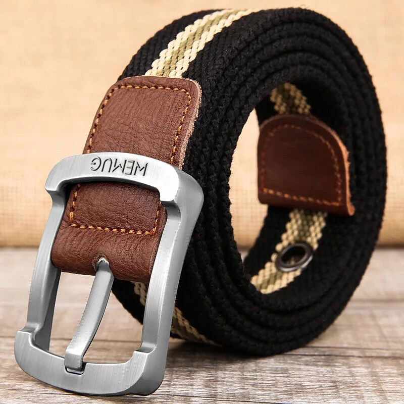 Casual Men's Canvas Belt - Outdoor Pin Buckle Design for Comfort and Style - Neon North Clothing