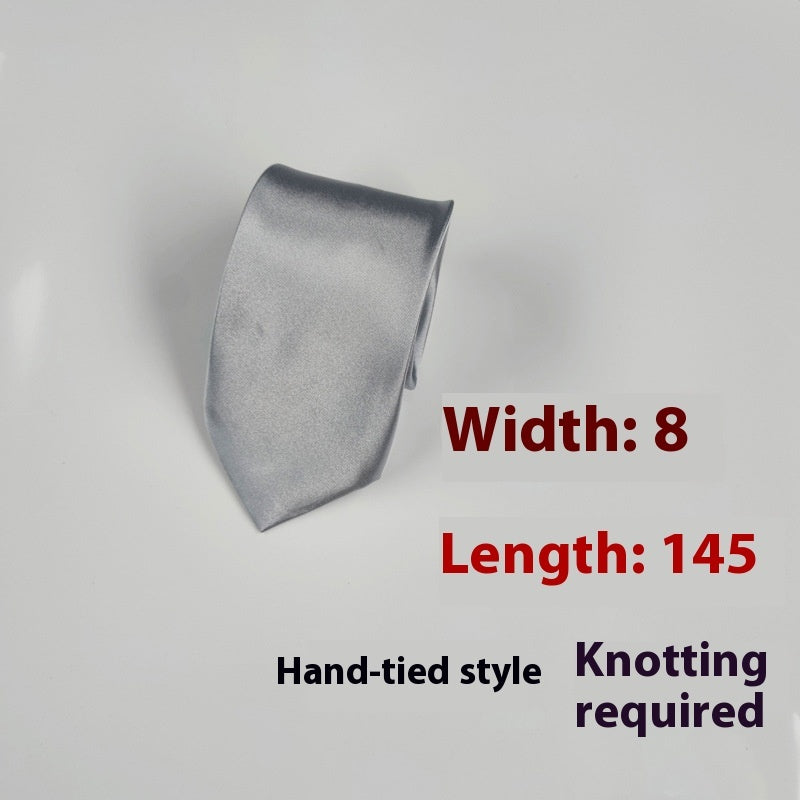 8cm Solid Color Tie in Monochrome Style - Neon North Clothing