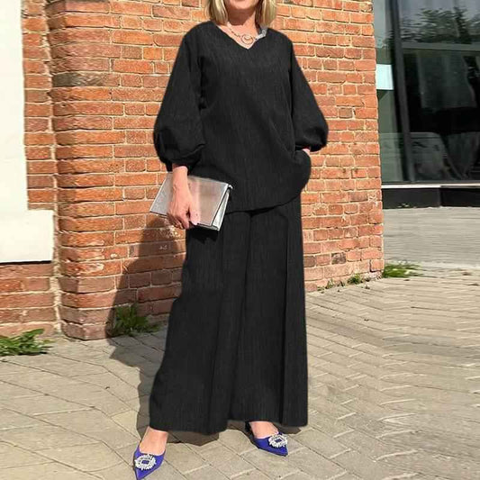 Casual Loose-Fit 2-Piece Pants Set for Effortless Style