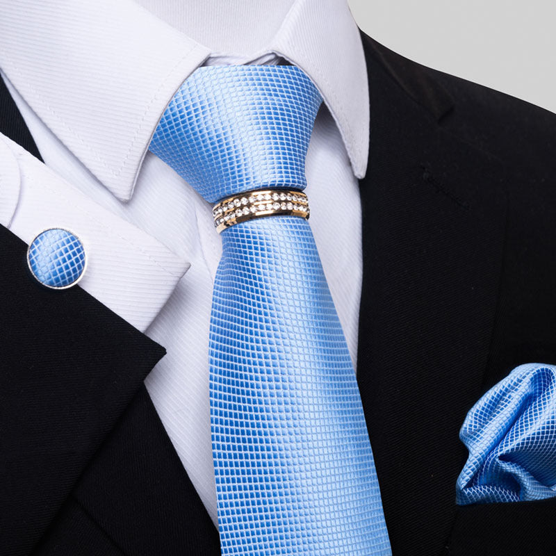 Multi Colored Striped Tie Set with Floral Design for Men - Neon North Clothing
