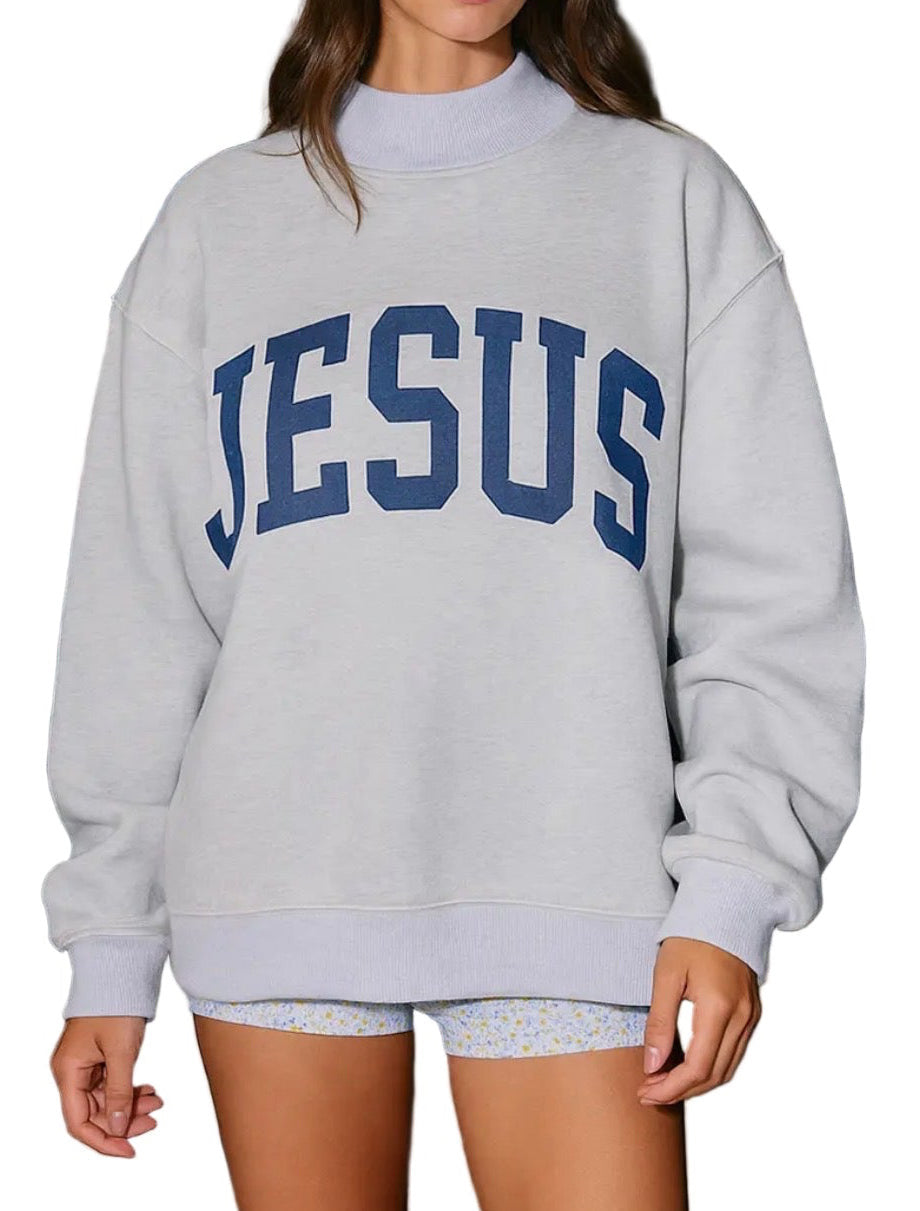 Printed Crewneck Sweatshirt - Long-Sleeve Loose-Fit for Ultimate Comfort and Style