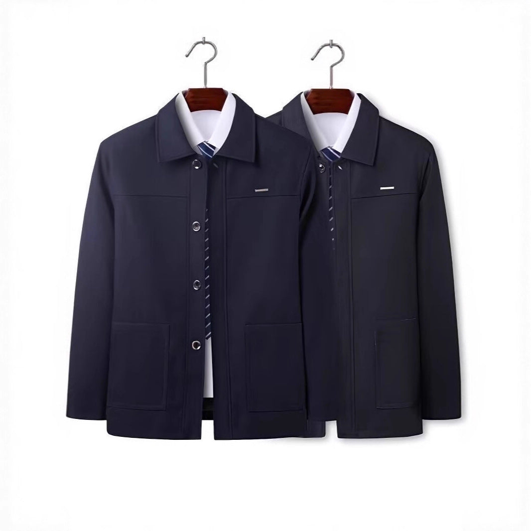 Mens Casual Lapel Jacket - Stylish Loose-Fitting Design