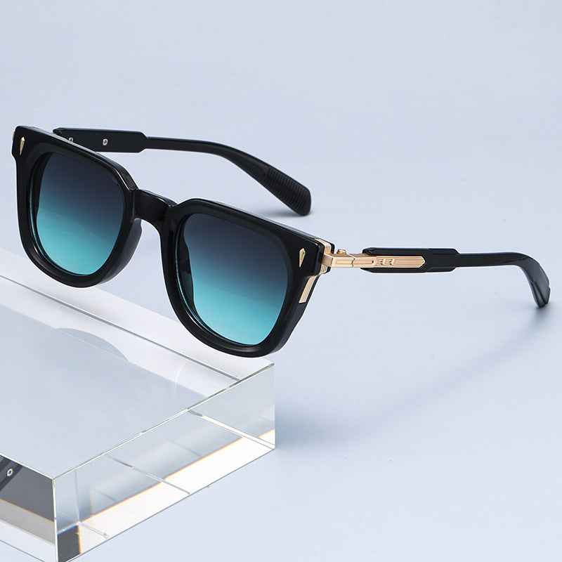New European and American-style Metal Punk Sunglasses for Men - Fashionable Square-frame Design