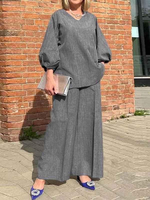 Casual Loose-Fit 2-Piece Pants Set for Effortless Style