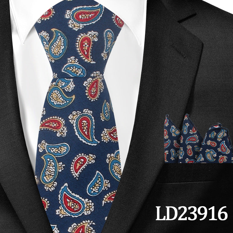 Casual Floral Pocket Square Set - Cotton Floral Print 6cm Tie Pocket Square 2 Piece Set - Neon North Clothing