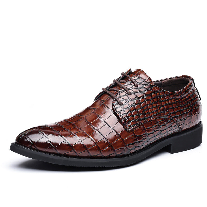 Fish Grain Leather Shoes in British Style