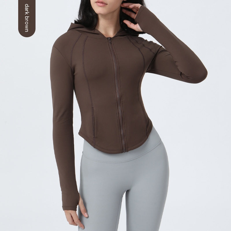 Chaqueta de yoga y deportiva para mujer con forro polar