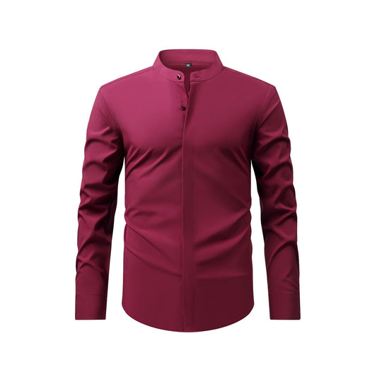 Men's Retro Long-sleeved Dress Shirt - Casual Regular Fit - Neon North Clothing
