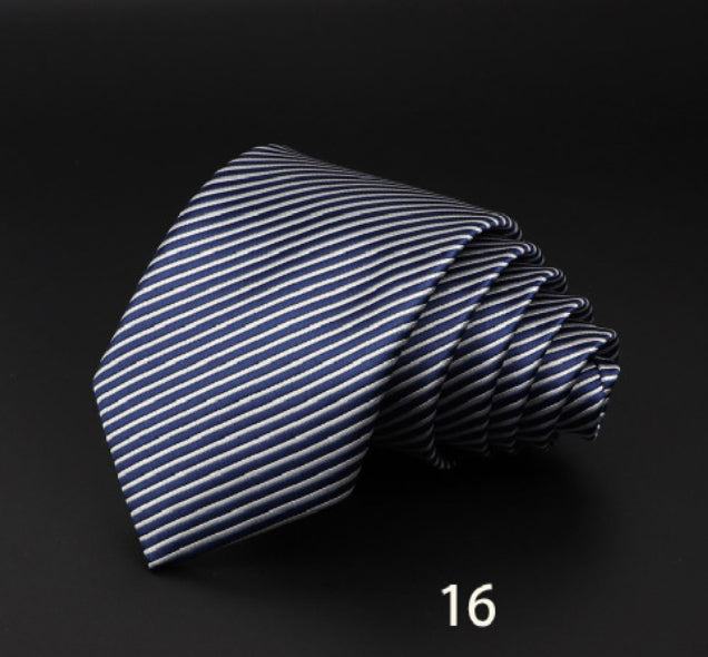 Men's Striped Tie - British Gentleman Polyester Fiber Collection - Neon North Clothing