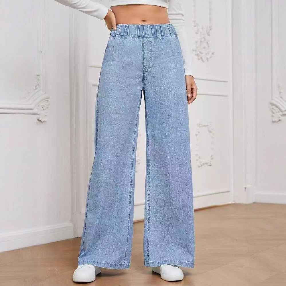 Casual Street Style Women's Wide Leg Denim Jeans for Effortless Chic