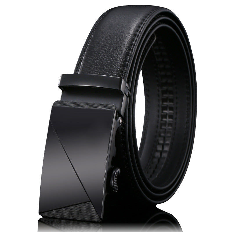Mens Leather Belt Automatic Buckle - Genuine Leather for Comfort and Style - Neon North Clothing