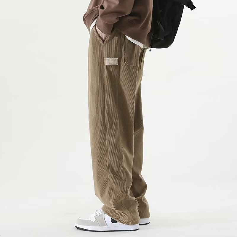 Autumn and Winter Lights High Street Fashion Men's Pants - Casual Straight Flow Wide Leg Long