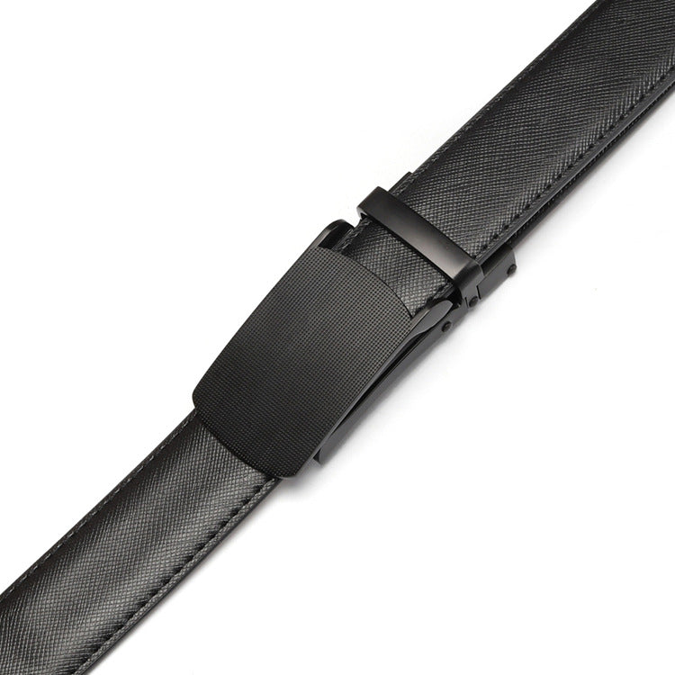 Men's Automatic Leather Belt with Two-Layer Design - Neon North Clothing