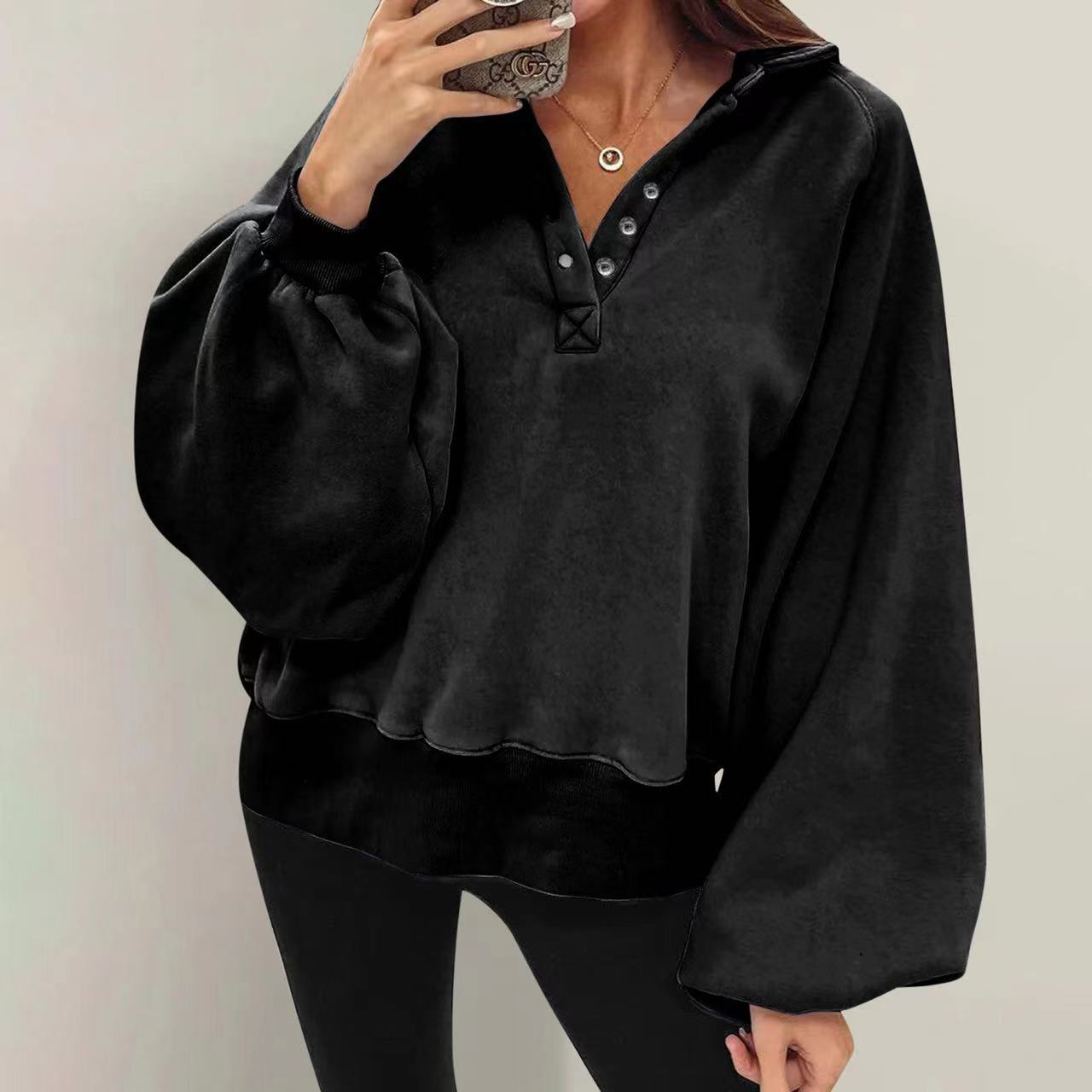 Fashionable Sporty Oversized Pullover Sweatshirt for Trendy Comfort